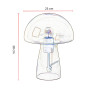 Lampe de table moderne verre champignon Raya