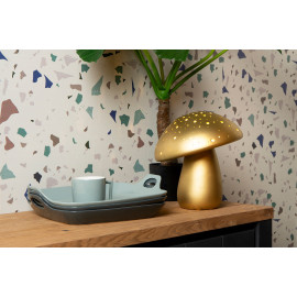 Lampe de table campagnard porcelaine champignon Raya