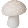 Lampe de table campagnard porcelaine champignon Raya