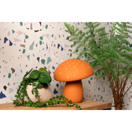 Lampe de table campagnard porcelaine champignon Raya