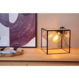 Lampe de table cube moderne verre Loya
