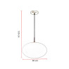 Suspension classique verre boule 30 cm Espina