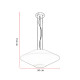 Suspension moderne verre et métal 153 cm Kenza