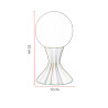 Lampe de table verre boule moderne Mana