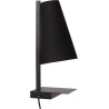 Lampe de chevet campagnard acier et tissu Keria