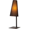 Lampe de table campagnard acier et tissu Keria