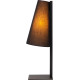 Lampe de table campagnard acier et tissu Keria