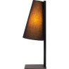 Lampe de table campagnard acier et tissu Keria