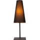 Lampe de table campagnard acier et tissu Keria