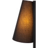 Lampe de table campagnard acier et tissu Keria