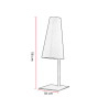 Lampe de table campagnard acier et tissu Keria