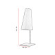 Lampe de table campagnard acier et tissu Keria