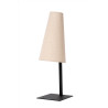 Lampe de table campagnard acier et tissu Keria