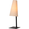 Lampe de table campagnard acier et tissu Keria