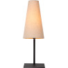 Lampe de table campagnard acier et tissu Keria