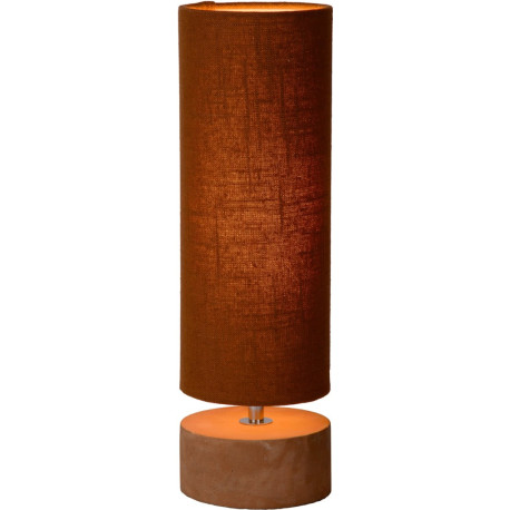Lampe de table baroque béton et lin brun Maryse