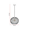 Suspension classique métal boule 40 cm Leroi