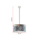 Suspension rétro bambou floral Ø 45 cm Nakka