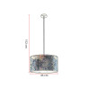 Suspension rétro bambou floral Ø 45 cm Nakka