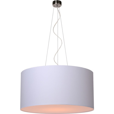 Suspension contemporain coton blanc Ø 60 cm Carolane