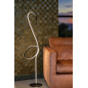 Lampadaire LED moderne acier flamand rose Isidor