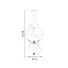 Lampe de table dimmable LED rétro verre kashan