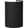 Applique contemporaine ronde coton noir Carolane
