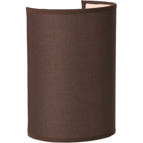 Applique contemporaine ronde coton marron Carolane