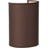 Applique contemporaine ronde coton marron Carolane