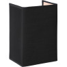 Applique contemporaine carrée coton noir Carolane