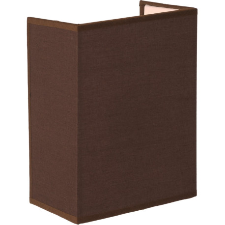 Applique contemporaine carrée coton marron Carolane