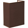 Applique contemporaine carrée coton marron Carolane