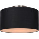 Plafonnier contemporain coton noir Ø 35 cm Carolane