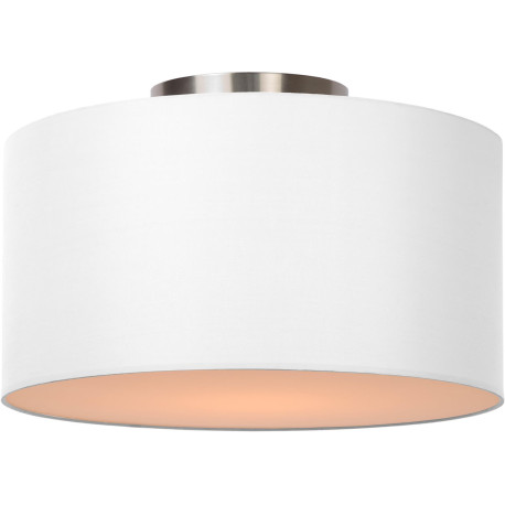 Plafonnier contemporain coton blanc Ø 35 cm Carolane