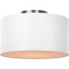Plafonnier contemporain coton blanc Ø 35 cm Carolane