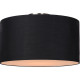 Plafonnier contemporain coton noir Ø 45 cm Carolane