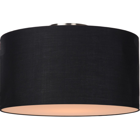 Plafonnier contemporain coton noir Ø 45 cm Carolane
