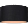Plafonnier contemporain coton noir Ø 45 cm Carolane