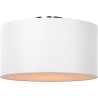 Plafonnier contemporain coton blanc Ø 45 cm Carolane