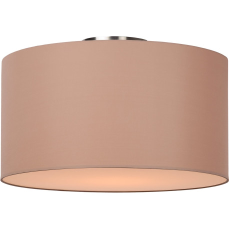 Plafonnier contemporain coton taupe Ø 45 cm Carolane