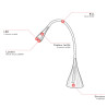 Lampe de bureau contemporaine flexible Suzie