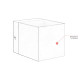 Applique design cube en aluminium blanc Riri