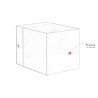 Applique design cube en aluminium blanc Riri