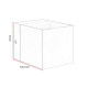 Applique design cube en aluminium blanc Riri