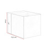 Applique design cube en aluminium blanc Riri