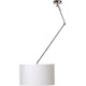Suspension contemporaine métal et coton blanc Loony