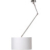 Suspension contemporaine métal et coton blanc Loony