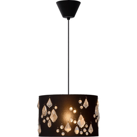 Suspension contemporaine coton noir London