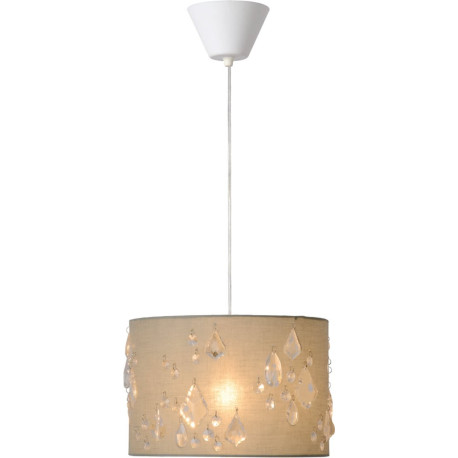 Suspension contemporaine coton taupe London