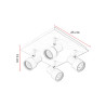 Spot moderne en métal 4 LED Ø10 cm Steel